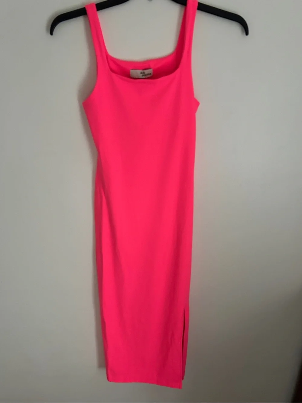 Anthropologie Daily Practice Bright Neon Pink  Tank Dress Size XS